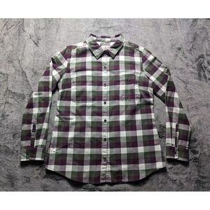 Royal Robbins Long Sleeve Button Up Flannel Shirt Women's Size Small Plaid